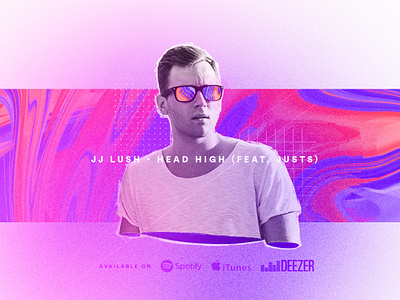 JJ LUSH ALBUM COVER DESIGN aarondraplin album baugasm concept cover design dj flat graphicdesign illustration minimal modern music newblack poster thirtylogos typography vector web
