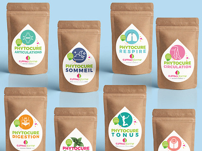 Labels for teas branding design illustrator packagedesign vector