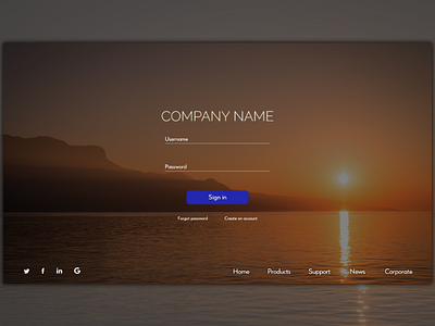 Login Screen concept design gradient login minimal ui webpage xd