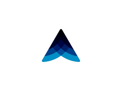 Arrow mark a arrow branding forward layers logo movement transparency