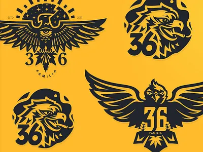36 Familia art bird brand design design art font logo logotype mascot type typography