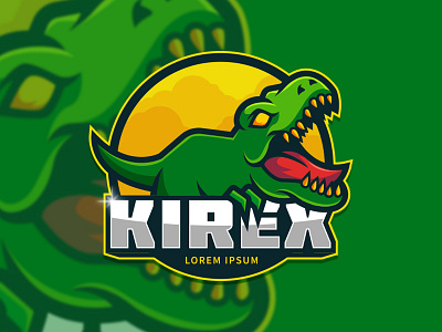 Dino esport logo cartoon character dino dinosaur esport logo game logo illustration logo gaming mascot sticker team logo vector art