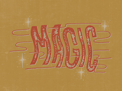 Magic distressed hand lettered lettering magic texture