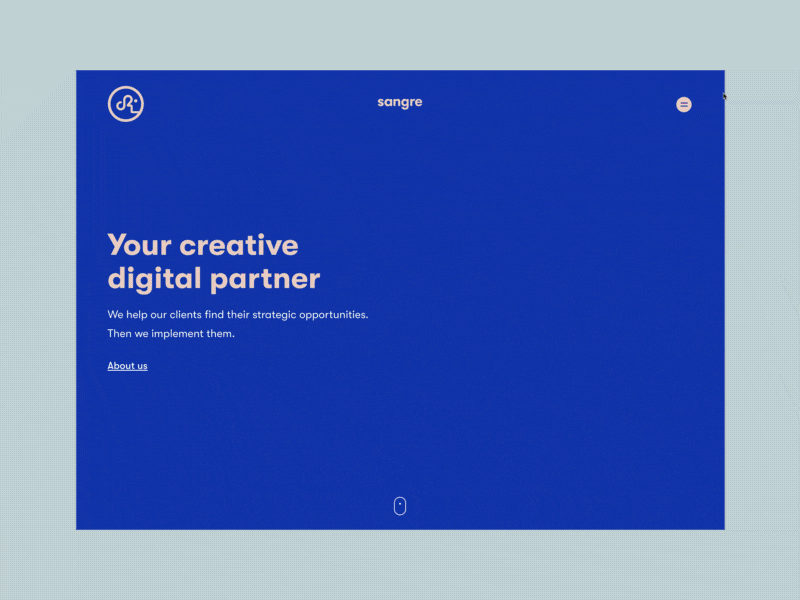 Sangre.fi - Frontpage agency blue clean design fresh frontpage longpage parallex pink scroll website