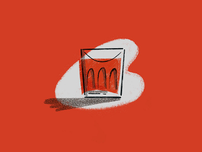 Negroni drink glass illustration procreate tumbler