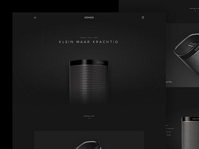 Sonos Play One black clean dark music sonos sound ui