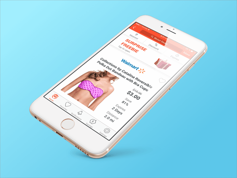 Deal Finding App app app design coupon ios skout user experience user interface ux ux design