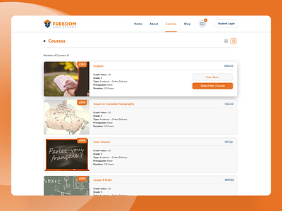 Freedom High School ui ux web