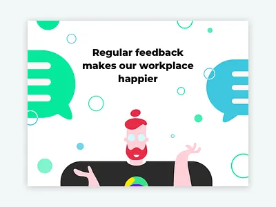 Hipster talks feedback announcement illustration ui