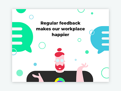 Hipster talks feedback announcement illustration ui