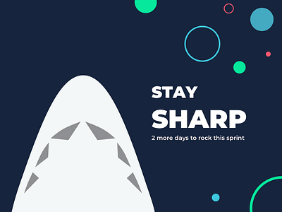 Shark - Productivity Booster announcement design illustration ui