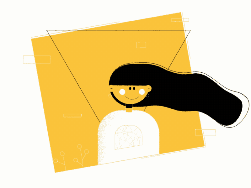 Punanimation 2d after effects animation character gif loop motion motion graphics texture yellow