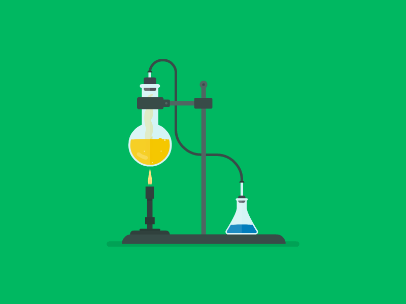 Let's cook! 2d animation bunsen burner chemical chemistry design flat framesequence illustration loop minimalist potion