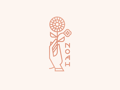 Noah flower flower illustration hand logo marigold