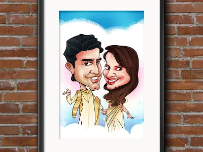 Wedding card Design caricature character design graphic design illustration invitation card visual arts