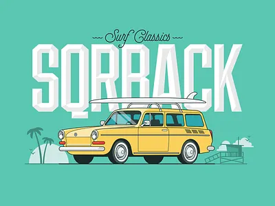 VW Squareback Wagon app branding data visualization design flat icon icons identity illustration infographic isometric lettering logo type typography ui vector web web design website