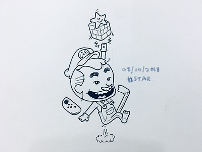 Star (Inktober 2018 - Day 08) inktober inktober2018 kids maikicomics mario miniihairaa ohmaiki