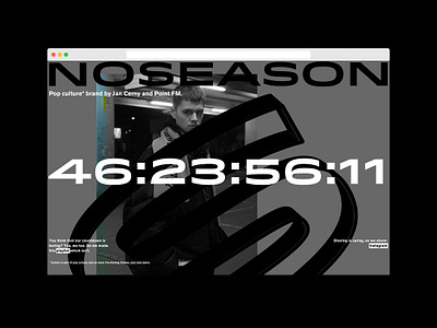Noseason Pre-Launch Site branding corporate identity countdown design digital identity type typography web webdesign