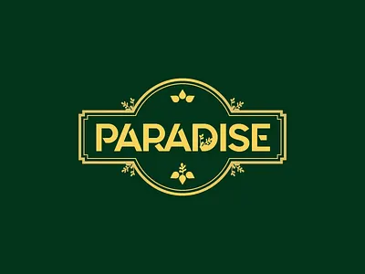 Paradise botanic door entry femenine flower flower logo garden leaf logo lock logo paradise secret agent vintage wood