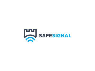 Safe Signal Logo castle connection data defense digital fort fortress logo network online protect safe safety secure security shield signal technology wifi wireless