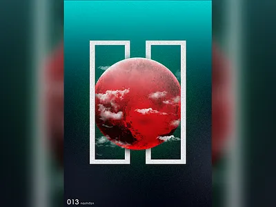 Poster 013 abstract colorful concept daily design idea illustration inspiration minimal photoshop planet poster posterdesign simple space trend