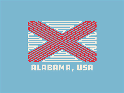 Alabama, USA alabama badge design designer flag flat icon illustration logo outdoors simple sticker thick lines typography vector