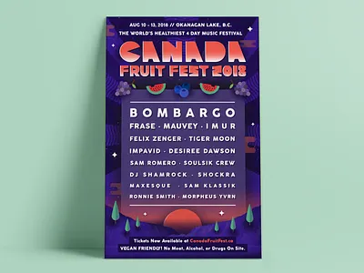 Canada Fruit Festival adobeillustator applepencil design flyer illustration ipad pro music poster procreate typography