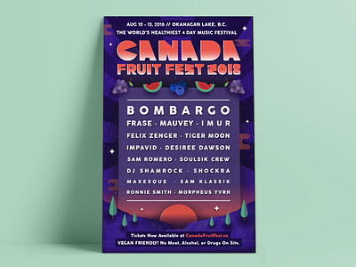 Canada Fruit Festival adobeillustator applepencil design flyer illustration ipad pro music poster procreate typography