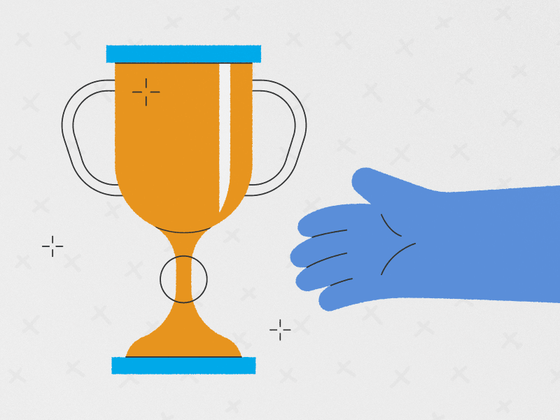 Monster Raise blazer computer design hands illustration light bulb monster pay raise stylized trophy