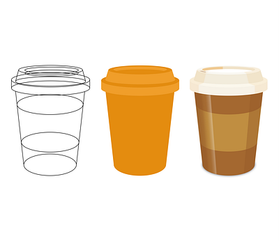 Cups Model vector graphics