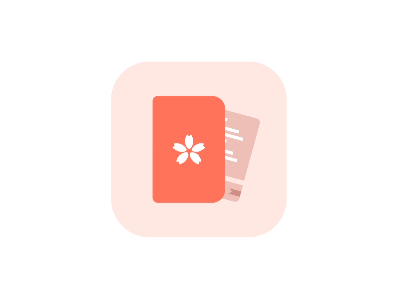 Japanese Passport animation app concept design icon illustration ui