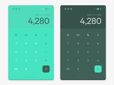 DailyUI 004 004 calculator dailyui