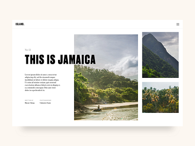 This is Jamaica beach caribbean editorial island jamaica mountain tourism tropical typography