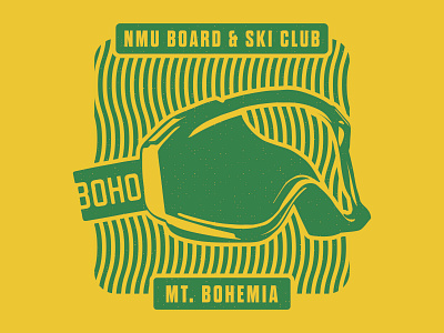 Pow Daze 4 Dayz branding club illustration michigan mt. bohemia northern michigan university ski snowboard