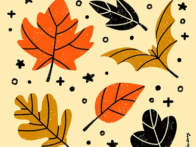 October Leaves autumn autumn leaves bat fall fall leaves halloween leaves october pattern