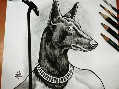 Anubis caracas design graphite drawing illustration ink drawing inktober inktober 2018 portrait portrait art portrait illustration portrait painting venezuela
