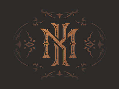 M & K Monogram calligraphy k m monogram ornament wedding