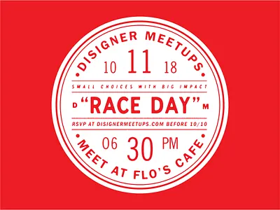 Disigner Meetups - Badge badges branding color disney disneyland font lettering letters logo mark meetup retro type typeface typography vintage