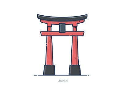 Japan app graphic design graphicdesign icon illustration illustrator japan japanese logo torii ui vector