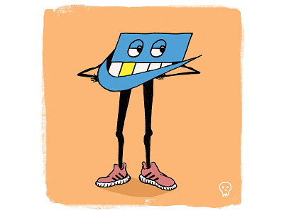 Checks Over Stripes adidas basketball branding cartoon character character design drawing editorial face goofy hand drawn illustration logo nike playful quirky sneakerhead sneakers style swoosh