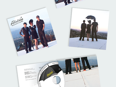 Fabulous Hangovers CD Cover album branding classy graphic design jazz music sophisticated travel trio umbrella