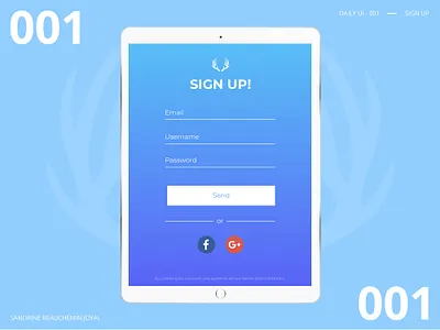 Daily UI 001 - Sign Up Page branding dailyui 001 design illustration ui