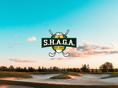 S.H.A.G.A. brand club golf illustration logo