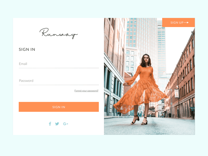 Sign In - Sing Up Form Animated daily 100 daily ui daily ui 001 design fashion minimal principle principle app sketch ui web web design