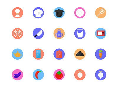 Lat Icon Restaurant cook flat flat design flat design flat icon flat icon design flat icons font food js kitchen restaurant uiux