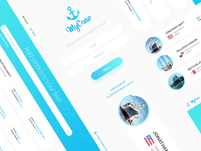 Mycrew clean minimal site ui deisgn ux design web