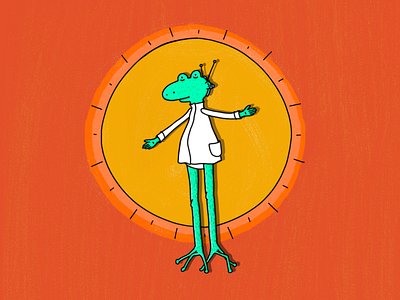 Frog God color frog illustration
