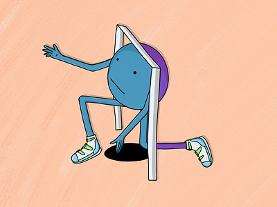 Theatre Woolie acting color illustration sneakers woolieman