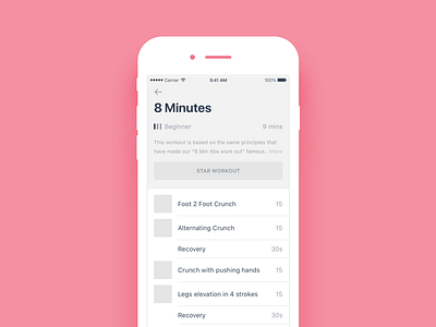 Daily UI #047 Workout of the day dailyui mobile ui workout workout of the day