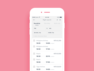 Daily UI #049 Flight search dailyui flight flight search mobile ui